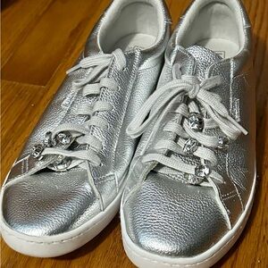 Keds Silver Flats with White Laces